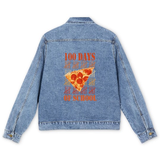 100th day Of School First grade Teacher Men's Denim Jackets