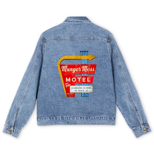 Munger Moss Motel Sign Route 66 Lebanon MO Men's Denim Jackets