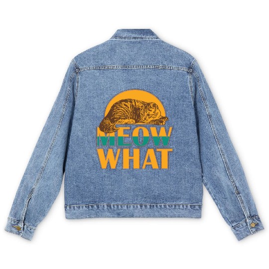 Meow What Cat Men's Denim Jackets