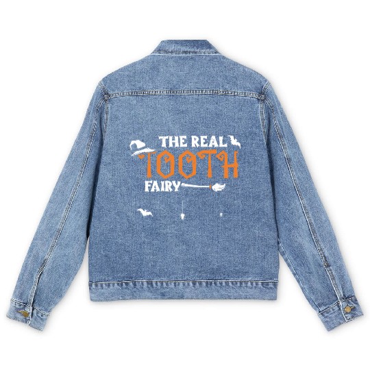 The Real Tooth Fairy - Halloween Men's Denim Jackets