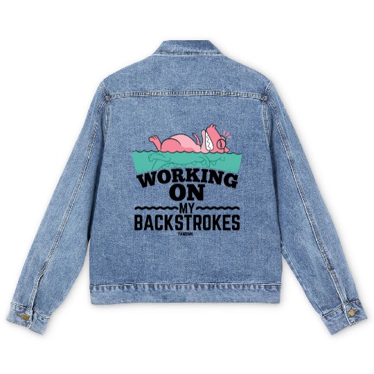 Dragon children swim swim course Men's Denim Jackets