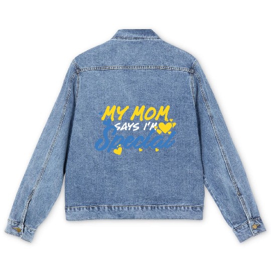 Down Syndrome Awareness Special Education Gifts Men's Denim Jackets