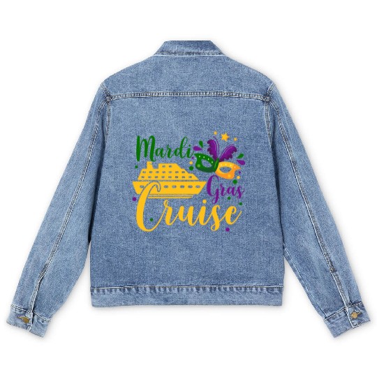 Mardi Gras Cruise Men's Denim Jackets