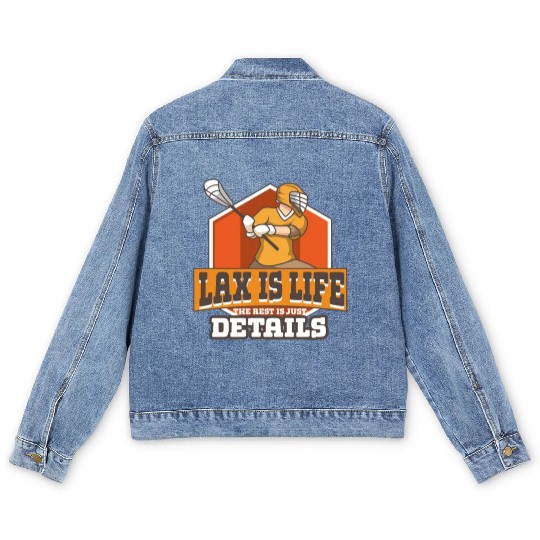 Lacrosse Player Lacrosse Coach Lax Player Sports Men's Denim Jackets