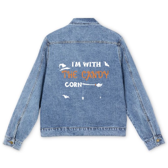 I'm With The Candy Corn Men's Denim Jackets