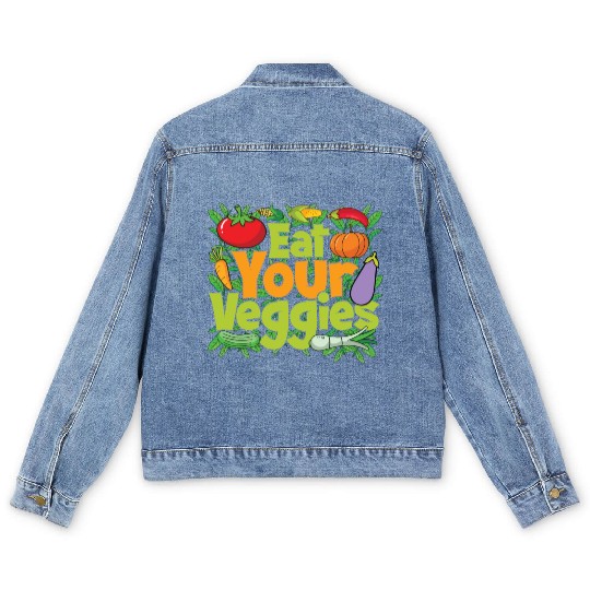 Eat Your Veggies Men's Denim Jackets