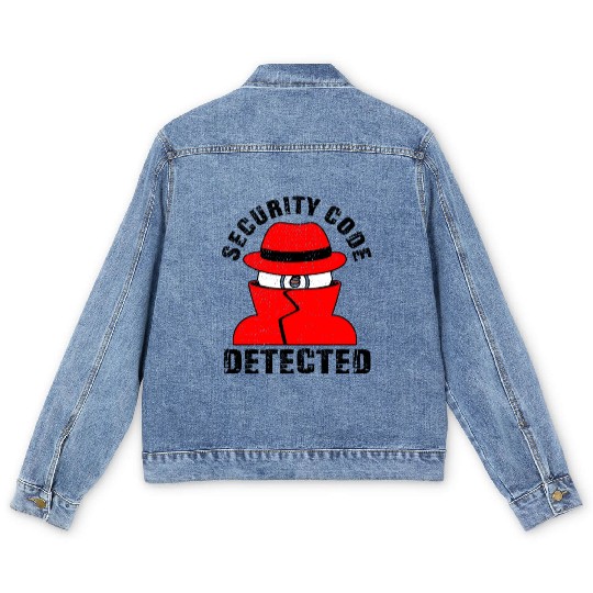 Network And Computer Security Hard Disc Detective Men's Denim Jackets