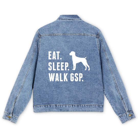 Eat Sleep Walk German Shorthaired Pointer Men's Denim Jackets