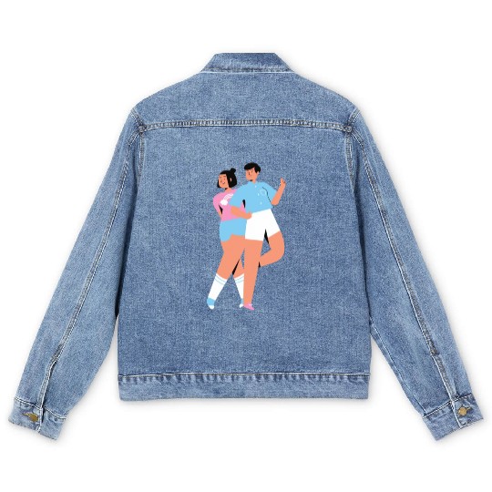 lesbian lgbtq pride valentine day 202 valentines Men's Denim Jackets
