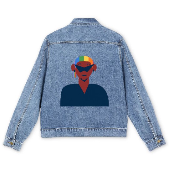 lesbian lgbtq pride valentine day 2023 valentines Men's Denim Jackets