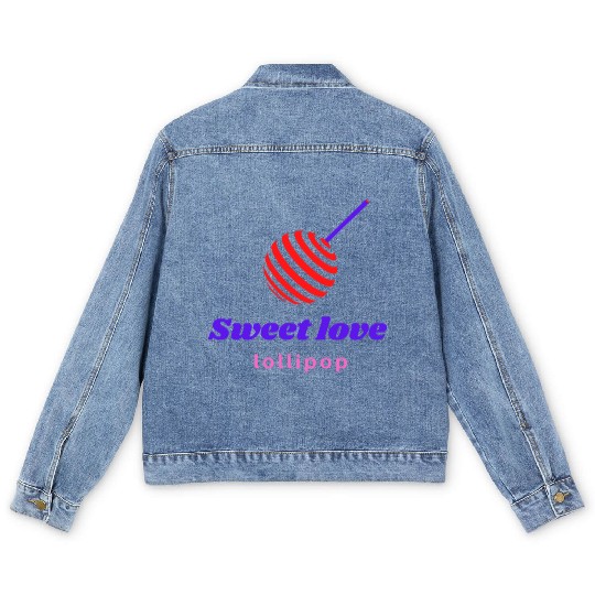 Sweet love -lollipop Men's Denim Jackets