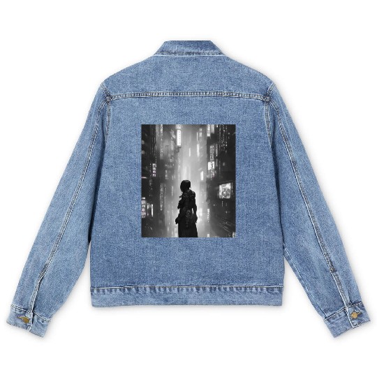 Cyberpunk Vaporwave Anime Japan Cyber aesthetic Men's Denim Jackets