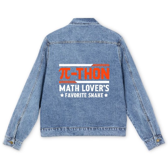 Funny Pi Day Men's Denim Jackets Math Men's Denim Jackets for Student Teacher