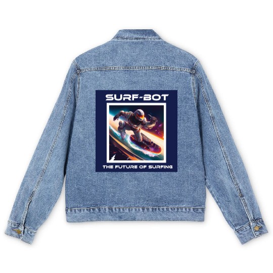 Robot Silver Surfer Men's Denim Jackets