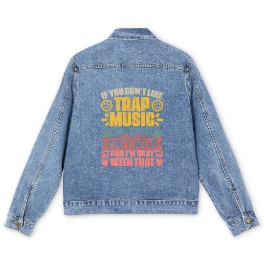 Retro Trap Music Trapping A Trap Vibes Trap Music Men's Denim Jackets