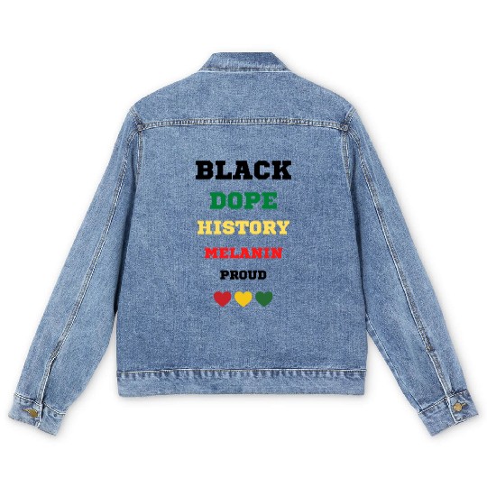 Black and Proud Men's Denim Jackets