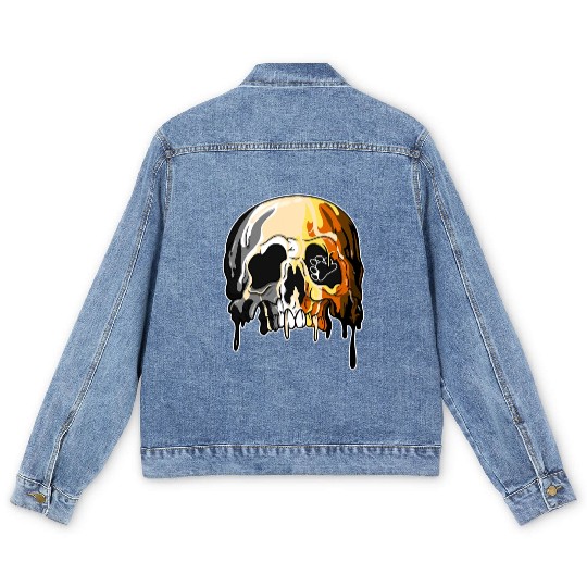 Bear LGBTQ Candle Sugar Skull Gay Pride Men's Denim Jackets