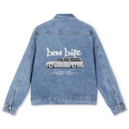 low life Light Silver Men's Denim Jackets