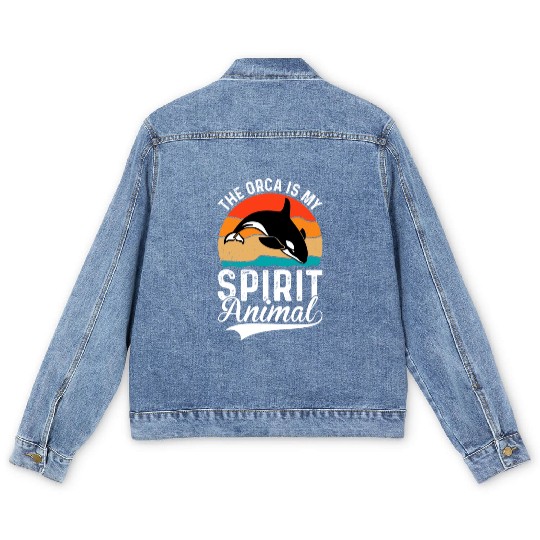 The Orca My Spirit Animal Men's Denim Jackets