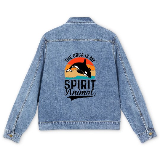 The Orca My Spirit Animal Men's Denim Jackets