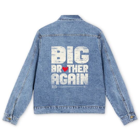 Big Brother Finally Big Bro Gamer Promoted Son Men's Denim Jackets