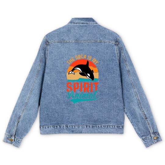 The Orca My Spirit Animal Men's Denim Jackets