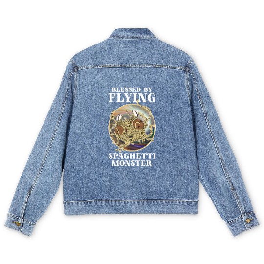 Atheist Atheism Flying Spaghetti Pastafarianism Men's Denim Jackets