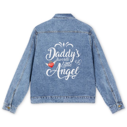 Daddys Favorite Little Angel Men's Denim Jackets