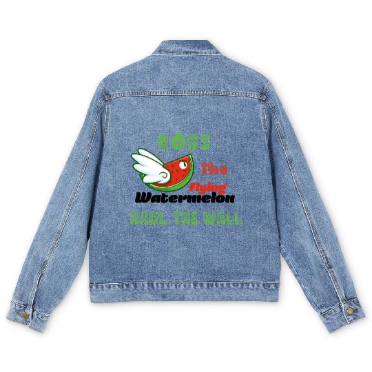 Ross The Flying Watermelon Haul The Wall Men's Denim Jackets