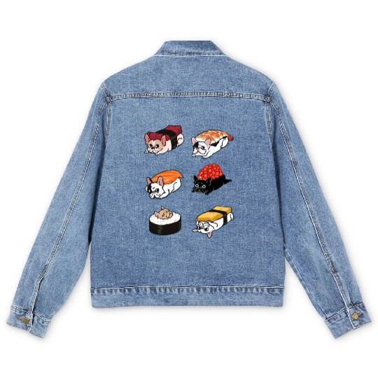 Sushi Dog Men's Denim Jackets