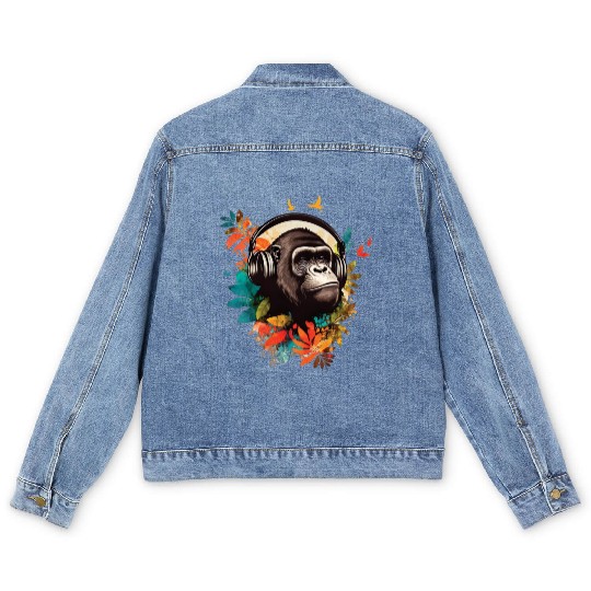 Gorilla DJ Jungle Men's Denim Jackets