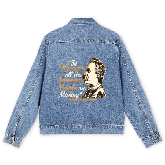 Nietzsche Quote Design for a Philosophy Student Men's Denim Jackets
