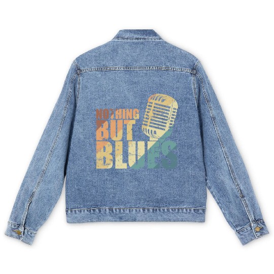 Nothing but Blues Music Trumpet Men's Denim Jackets