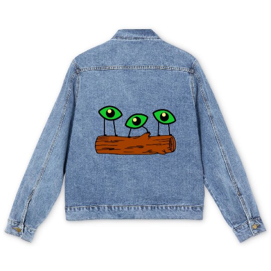 Eyes On Log Men's Denim Jackets