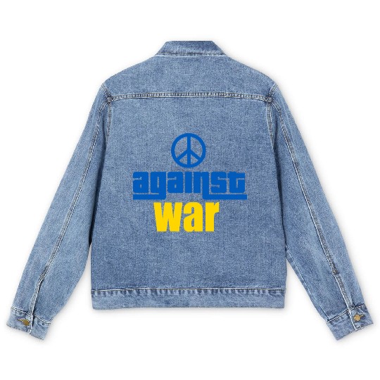 against war - peace for ukraine - stop war Men's Denim Jackets
