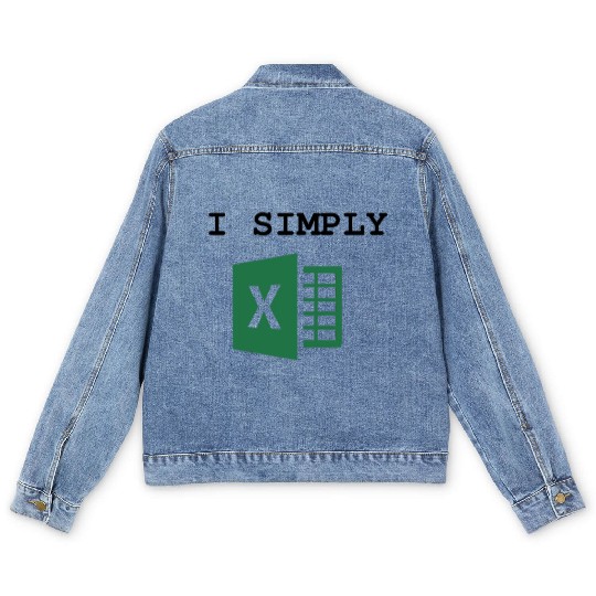 I Simply Excel Funny Accountant Spreadsheets Men's Denim Jackets