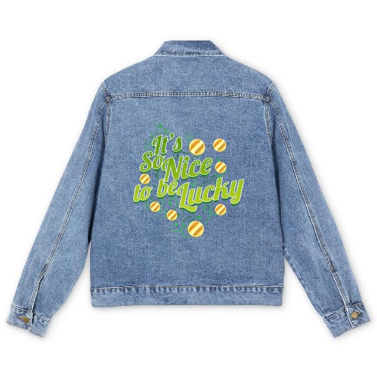 It's So Nice To Be Lucky On St Patricks Day Men's Denim Jackets