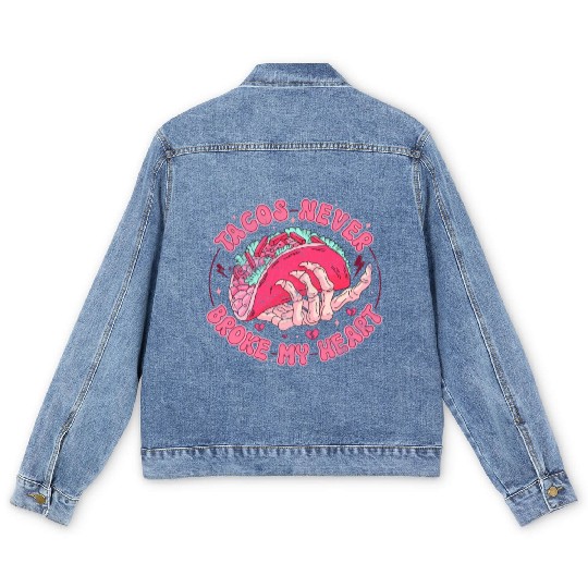 Taco Anti-valentine, Tacos Are My Valentines Day Men's Denim Jackets