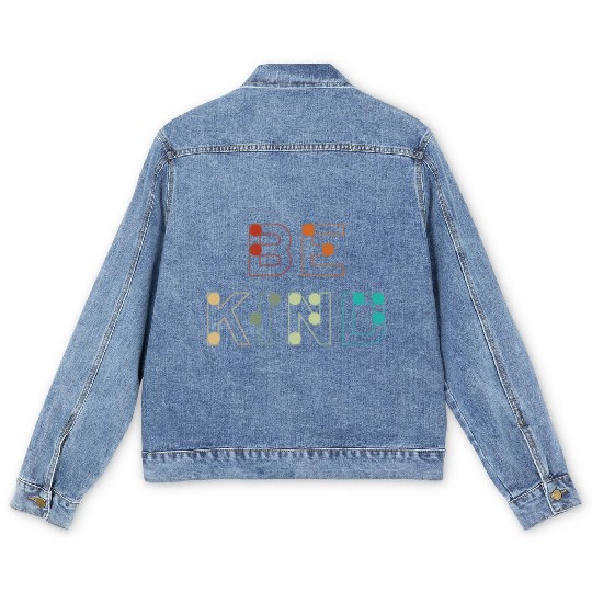 Retro Kindness Braille Language Braille Alphabet Men's Denim Jackets