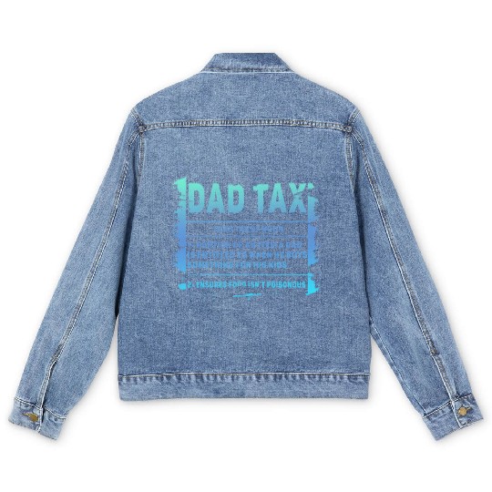 Vintage Dad Tax Definition Men Funny Father's Day Men's Denim Jackets