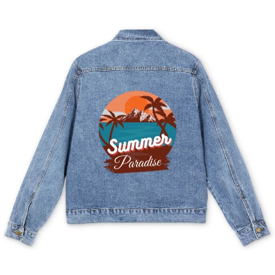 Summer paradise Men's Denim Jackets