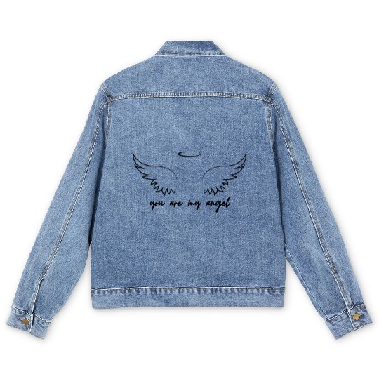 you are my angel Men's Denim Jackets
