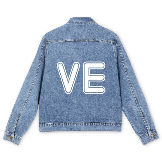 VE Love Valentine's Day Couple Men's Denim Jackets