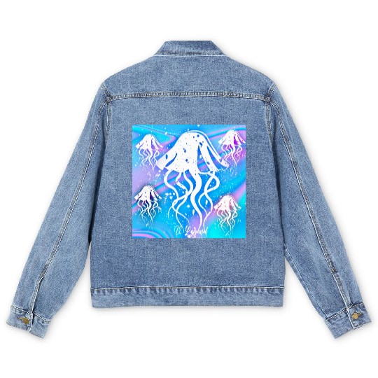 V-Legend: Fantasy Jellyfish Men's Denim Jackets