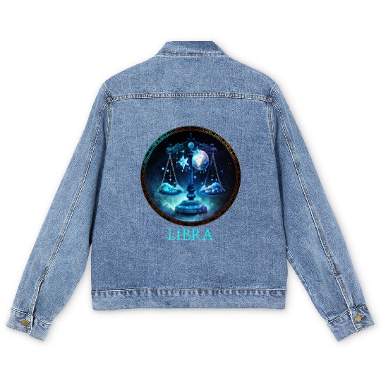 Embrace Your Libra Identity: Libra Pride Zodiac Men's Denim Jackets