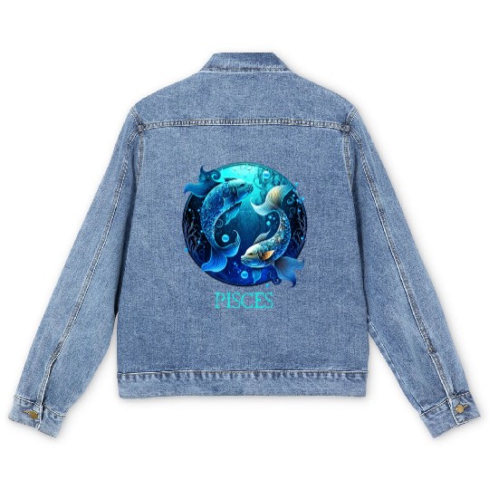 Embrace Your Pisces Identity: Pisces Pride Zodiac Men's Denim Jackets