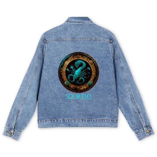 Embrace Your Scorpio Identity: Scorpio Pride Zodia Men's Denim Jackets