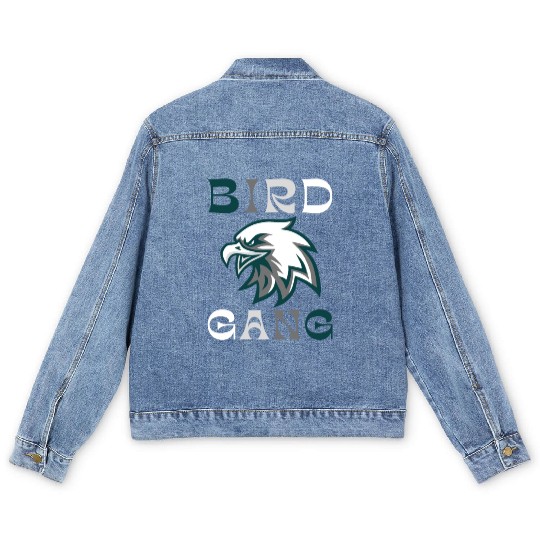 Eagle Bird Gang Funny Philadelphia Men's Denim Jackets