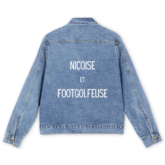 Nicoise et footgolfeuse Men's Denim Jackets