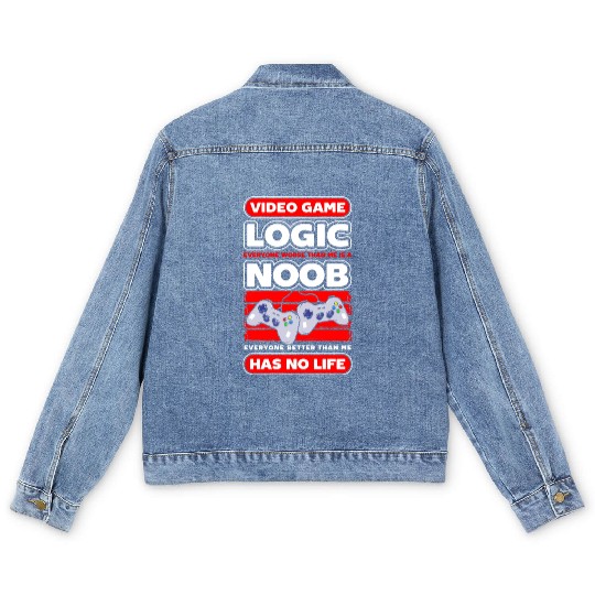 Nerd Computer Controller Men's Denim Jackets